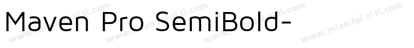 Maven Pro SemiBold字体转换